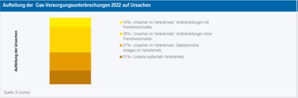 Grafik 4: Gründe für ungeplante Versorgungsunterbrechungen Gas.