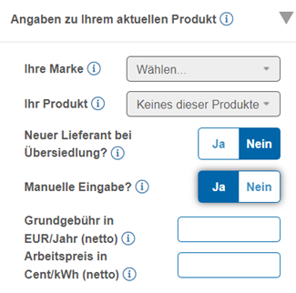 Abb. 2: Manuelle Preiseingabe; Quelle E-Control