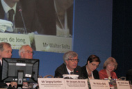 Diskussionspanel beim WFER IV in Athen